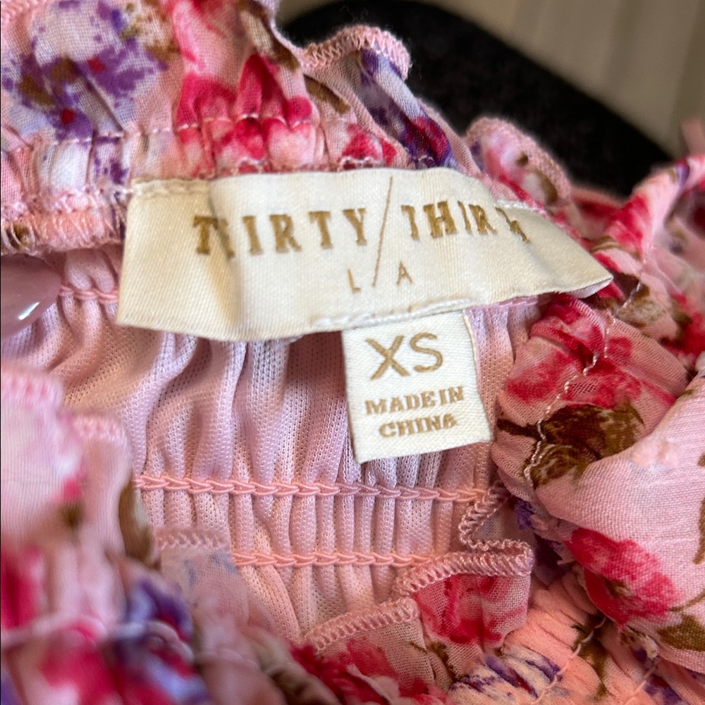Floral Pink Ruffle Dress - Picture 7 of 7